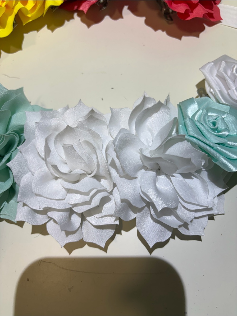 Set of 15 Multicolor Floral Hair Or Shoe Clips or Clip On Spaghetti Straps. OS - Picture 5 of 13